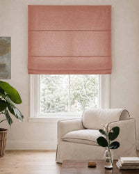 Pink Roman blind. Made of soft Linen Cotton fabric Enni Summer Rose by Ada & Ina