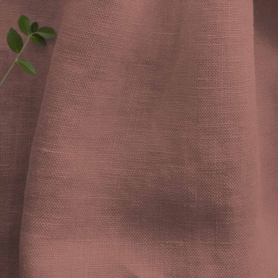 Bea Rhubarb - Linen fabric for linen curtains and linen blinds. Close Up Photo