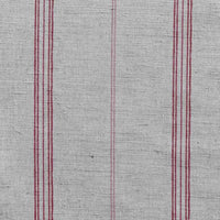 Elise Pink Cherry - Linen Cotton mix curtain fabric, Pink & Red stripes