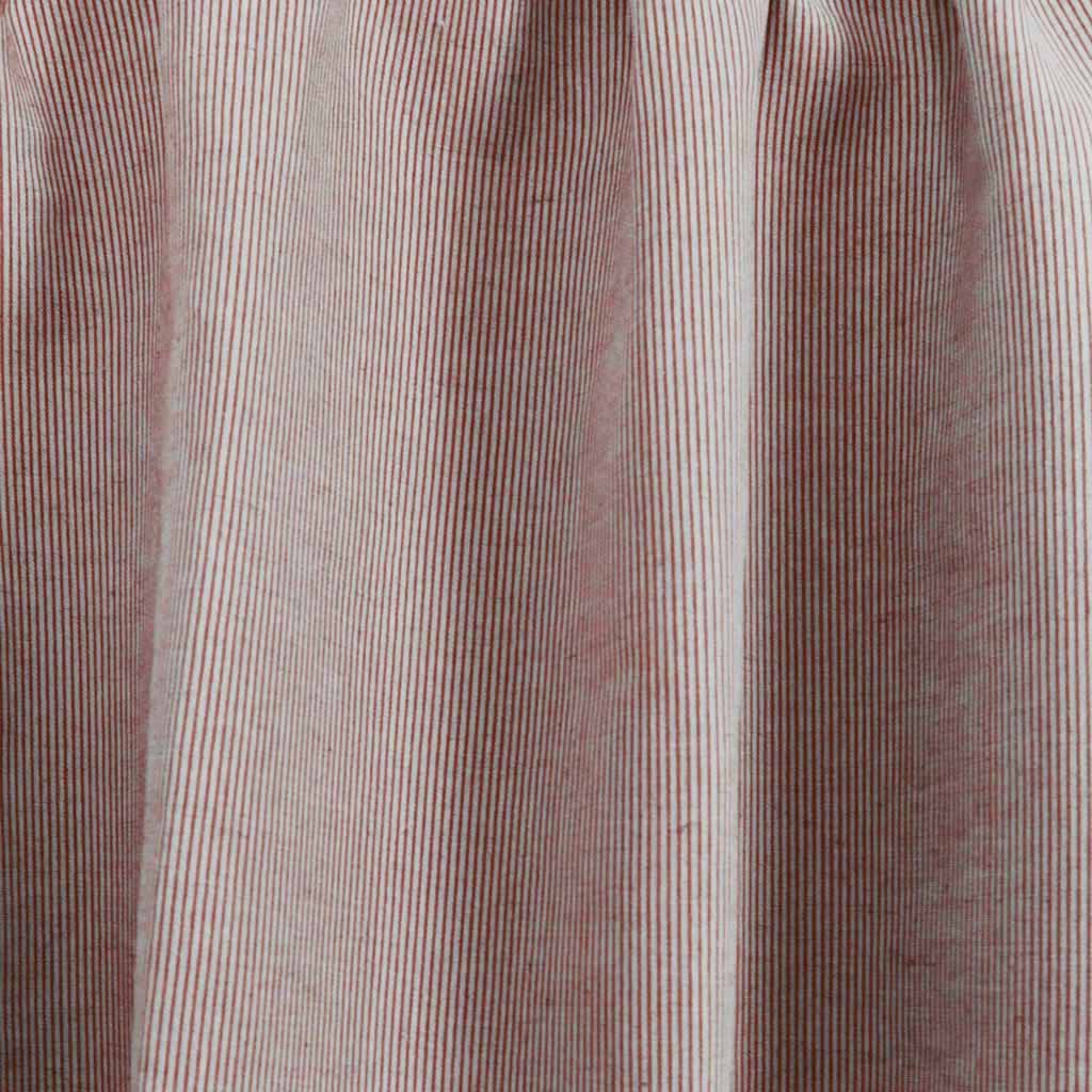 Pinni Crimson Red - Curtain fabric with Red striped print