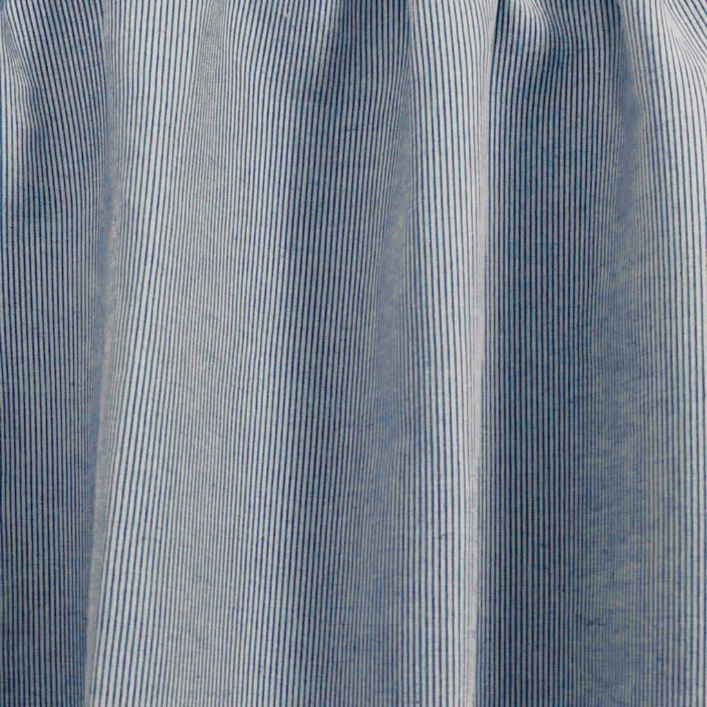 Pinni Night Blue - Curtain fabric with Blue striped print