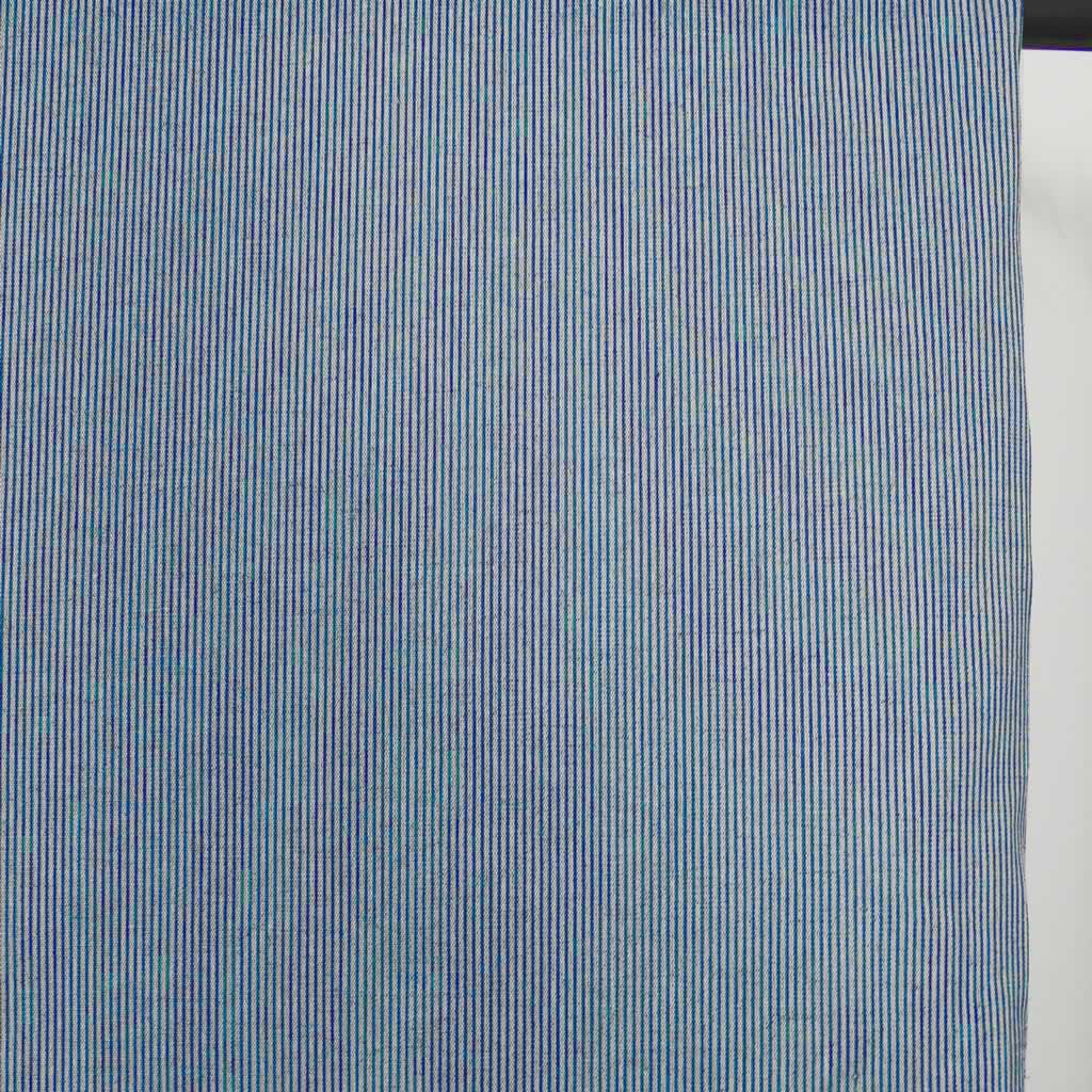 Pinni Night Blue - Curtain fabric with Blue striped print