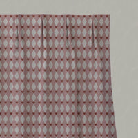 Pink Abstract Linen Pleated Curtain - Ronelle Dusty Pink - Natural base fabric.