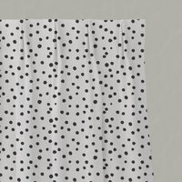 Black Spotted Linen Pleated Curtains - Dottie Noir-WHT - White base fabric.