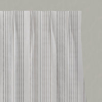 Neutral Striped Linen Pleated Curtains - Else Grey Sand-WHT - White base fabric.