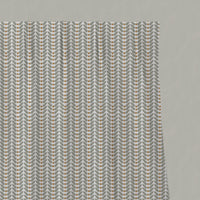 Orange / Yellow Patterned Linen Pleated Curtains - Hilda Ochre - White base fabric.
