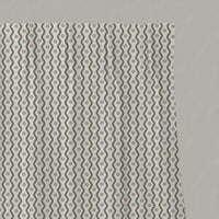 Green Abstract Linen Pleated Curtain - Kirabe Moss-WHT - White base fabric.