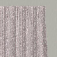 Pink Patterned Linen Pleated Curtains - Safiya Peony-WHT - White base fabric.