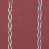 Rana Crimson Red - Red curtain fabric with hand drawn stripes