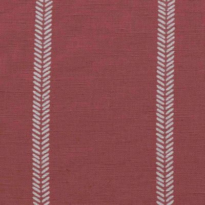 Rana Crimson Red - Red curtain fabric with hand drawn stripes