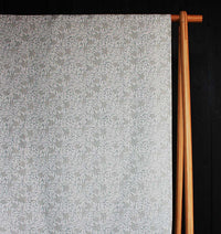 Ruth Powder Sand - Linen Curtain Fabric - Botanical Pattern