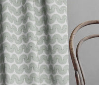 Ofira Sage - Curtain fabric with Green abstract print