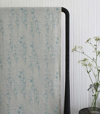 Breeze Sea Breeze - Curtain fabric with Light Blue botanical pattern