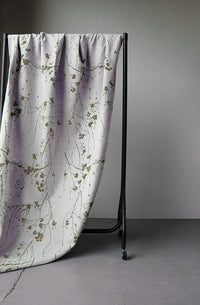 Berry Sea Weed - Curtain fabric with Green Botanical print