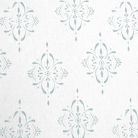 Britt Shadow Blue - curtain fabric with Light Blue abstract print