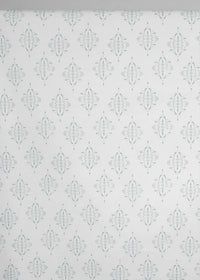 Britt Shadow Blue - curtain fabric with Light Blue abstract print