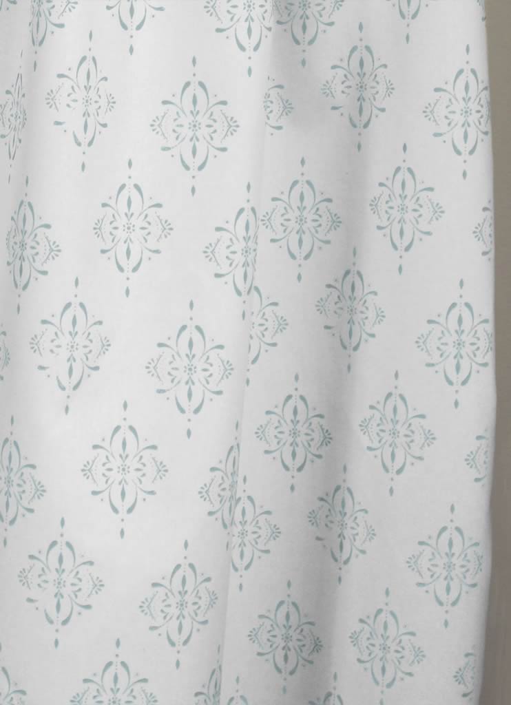 Britt Shadow Blue - curtain fabric with Light Blue abstract print