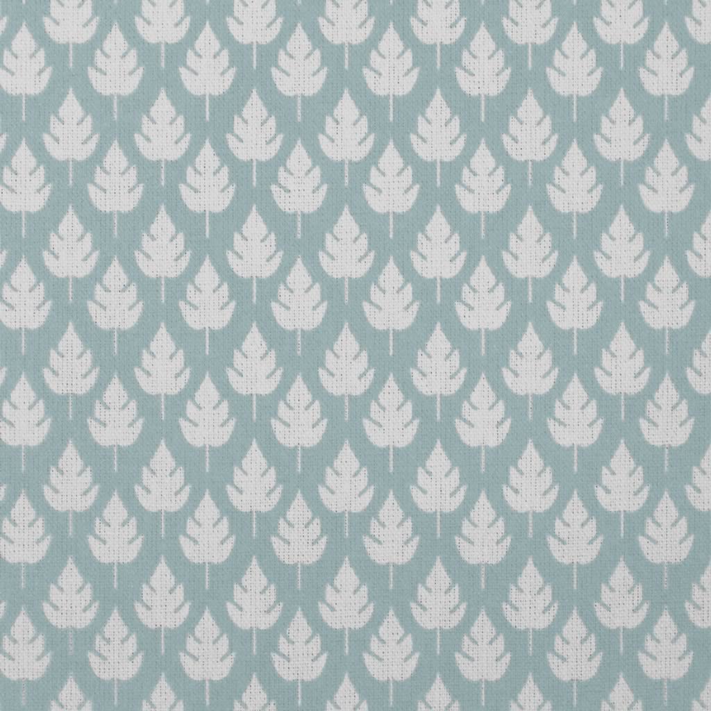 Kira Shadow Blue- Curtain fabric with Pale Blue botanical print