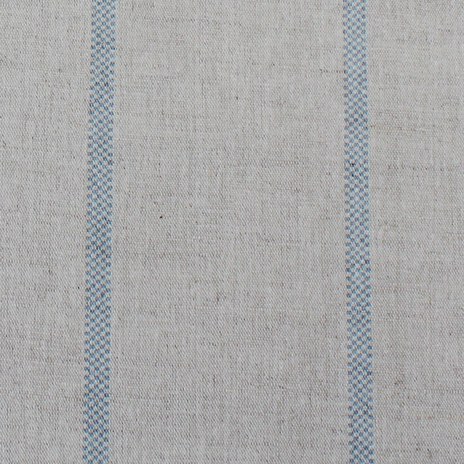 Ronja Sky - Natural fabric with light blue stripes