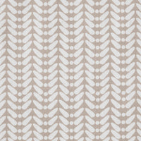 Hirlev-INV-WHT Taupe - White curtain fabric printed with Light Brown abstract print