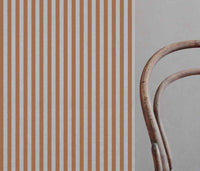 Liliana Terracotta-NAT - striped orange patterned fabric for curtains and blinds