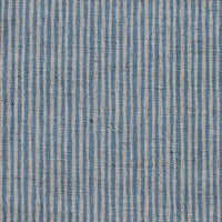 Laila True Blue - Curtain fabric with Blue stripes