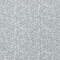 Phila True Blue - Curtain fabric with Light Blue botanical print