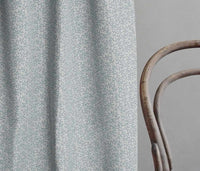 Phila True Blue - Curtain fabric with Light Blue botanical print