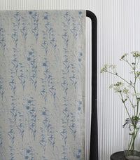Breeze True Blue - Curtain fabric with Blue botanical pattern