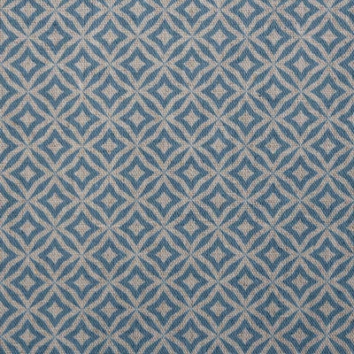 Nella True Blue- Fabric for curtains printed with Blue