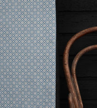 Nella True Blue- Fabric for curtains printed with Blue