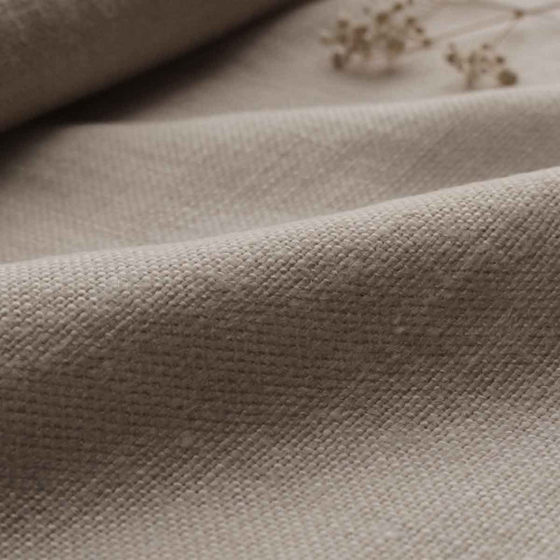Natural Curtain Fabric Collection Information Image of Natural Linen fabric for bespoke curtains. 