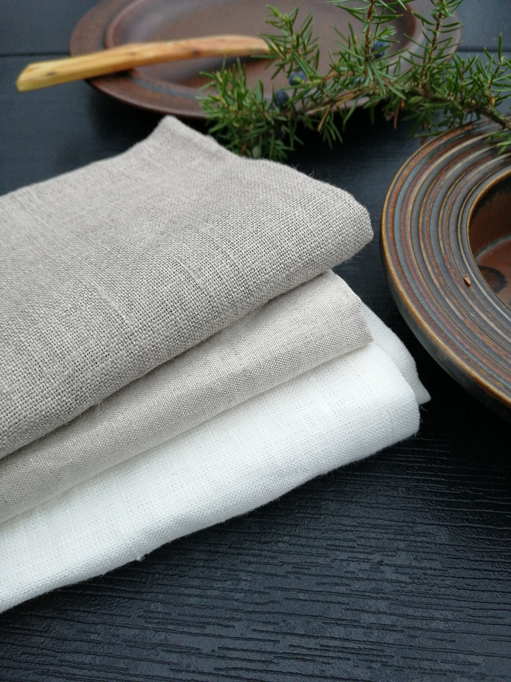 Linen Napkins for Restaurants and Home - NATURAL, OATMEAL & WHITE COLOUR NAPKIN
