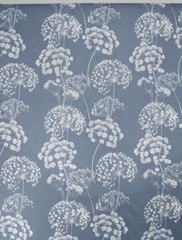 Erleen INV Agate Blue - Curtain fabric with Blue and  botanical print