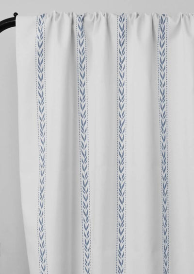 Helena Agate Blue - curtain fabric with Blue striped print