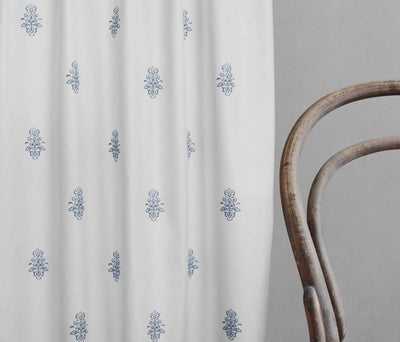 Lisana Agate Blue - Curtain fabric with Blue abstract print