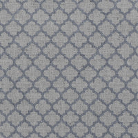 Jonna Ash - Curtain fabric, grey moroccan clover pattern