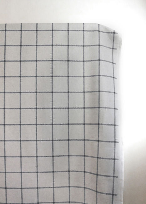 Tove Ash - Checked fabric with Grey checks for curtains, roman blinds