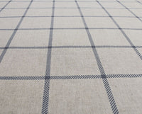 Tove Ash - Checked fabric with Grey checks for curtains, roman blinds