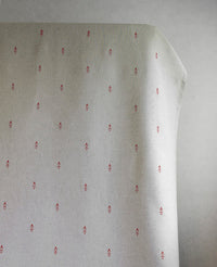 Asli Crimson Red - Natural fabric with classical Red pattern