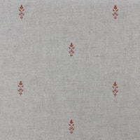 Asli Terracotta - Natural fabric with classical Orange pattern
