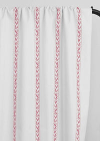 Helena Autumn Pink - curtain fabric with Pink striped print