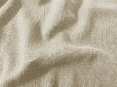 Beige Linen Cotton fabric. Very soft - close-up. Enni Dusty Chalk by Ada & Ina