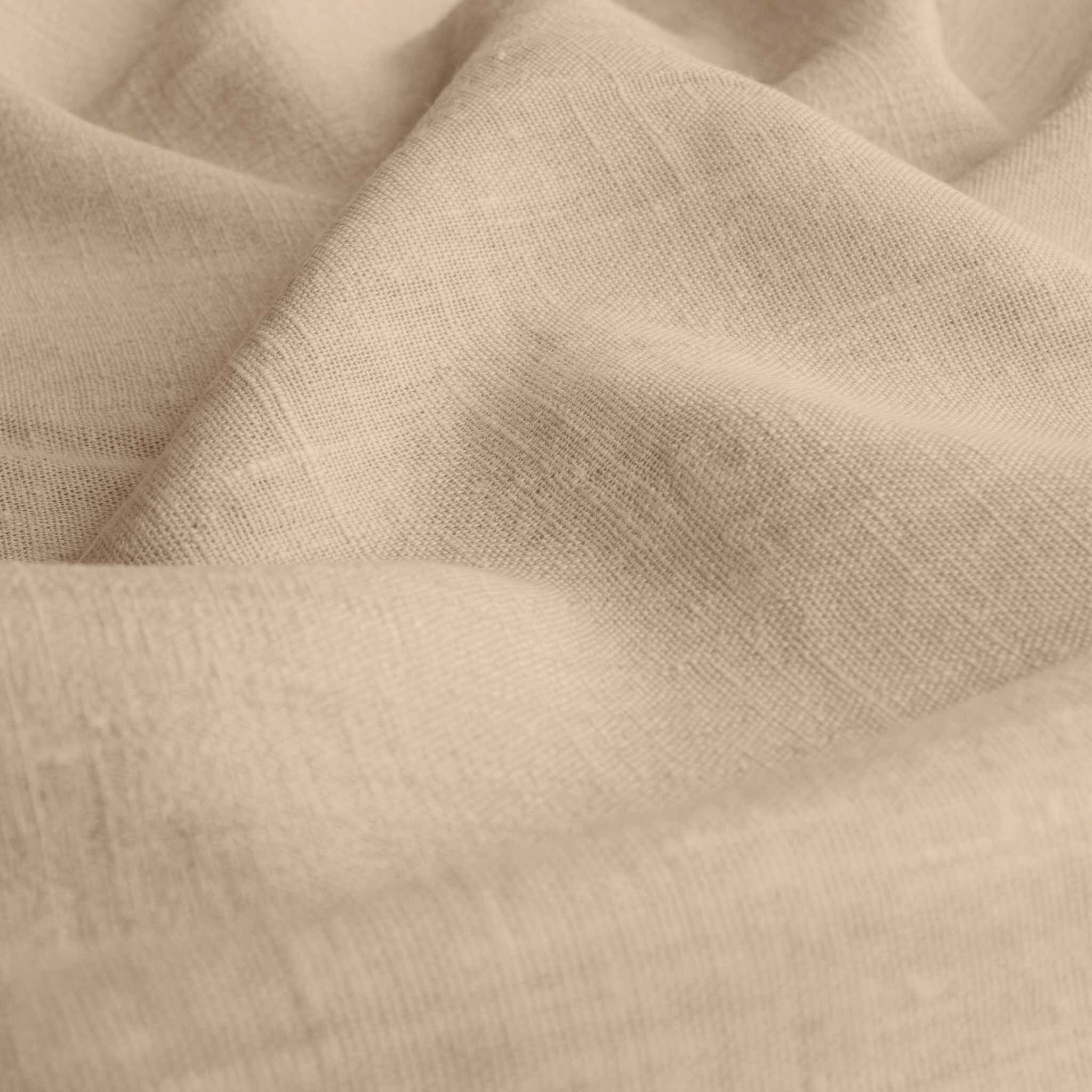 Beige Linen fabric - pre-washed 100% linen curtain fabric. Bianco Wheat by Ada & Ina.