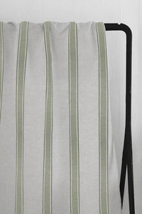 Bella Moss - Curtain fabric with Green stripes