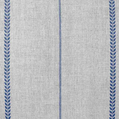 Berit-NAT Night Blue - curtain fabric with Blue striped print