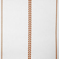 Berit Terracotta - curtain fabric with Orange striped print