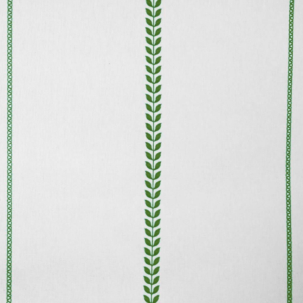 Berit Parrot Green - curtain fabric with Green striped print