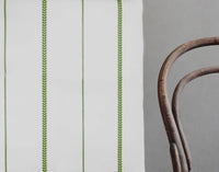 Berit Parrot Green - curtain fabric with Green striped print
