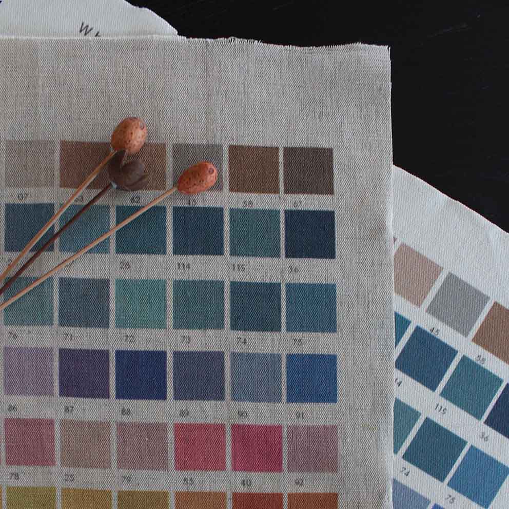 Bespoke Fabric Colour Charts - Natural and White base fabric. 110 Custom colours to choose from!